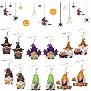 NWT! Halloween Holiday Gnome Pierced Dangle Earrings! 1/$8 OR 2/$14 OR 3/$18